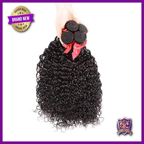 28 Inch Brazilian Human Hair Extensions 3 Bundles with Lace Closure